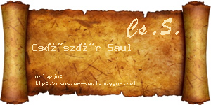 Császár Saul névjegykártya